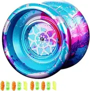 Birfcek Unresponsive Yoyo,Professional Yoyo for Kids,Aluminum Beginner Yo-Yos Ball for Yoyos Players with 10 Yo Yo Strings