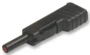 PLUG, 4MM, BLACK, MZS, Banana Test Connectors 932153100