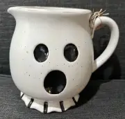NWT Mudpie Halloween Ghost Pitcher Black & White Boo! 45500122 Mud Pie