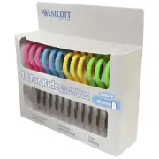 Westcott Soft Grip Kid Scissors, Blunt Tip, 5 Inches, Assorted Colors, Set of 12