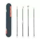 4Pcs Steel Comedone Extractor Tool Acne Removal Kit Blackhead Rem.