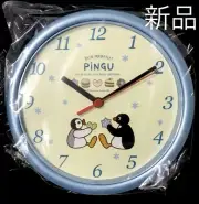 PINGU Genuine Light Blue Analog Ｗall clock(Diameter 22 cm) wz/Box Vintage Rare