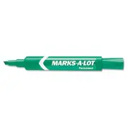 Avery Marks-A-Lot Regular Desk-Style Permanent Marker Chisel Tip Green Dozen