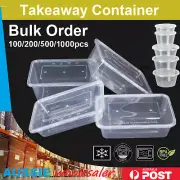Take away Containers Takeaway Food Plastic Lids Bulk 500ml 650ml 750ml 1000ml OZ
