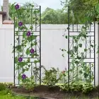 2x Metal Garden Trellis House Wall Climbing Flower Plant Rose Vine Support Frame