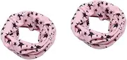 [LIFKOME] 2pcs Boys Girls Fashion Scarves Soft Cotton Neckerchief for Boys and Girls Five-pointed Star Design (light)