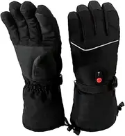 [Yardwe] 1 Pair Rechargeable Heated Ski Gloves Men's Electric Gloves Thermal Heat for Winter Sports