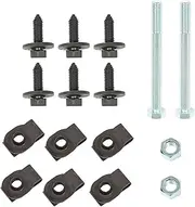 munirater 16PCS Front Leaf Spring Bracket Mounting Eye Bolts J-Clips Replacement for 1967-1981 Camaro Firebird