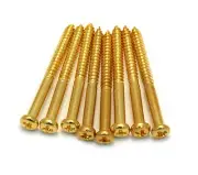 (8) Gold Import Bass Guitar Pickup Mounting Screws GS-BPI-G
