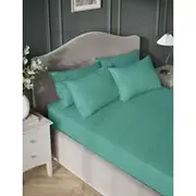M&S Collection Egyptian Cotton Sateen 400 Thread Count Extra Deep Fitted Sheet - Teal