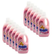 12PK Huggie Liquid Fabric Conditioner Softener 1L Jasmine & Cherry Blossom