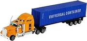 Semi Truck Model Container Truck with Detailed Design for Home Decoration and Present for Truck Enthusiasts Compact for Desktop Display