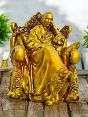 Guru Ji Swaroop Idol - Resin & Marble Dust Devotional Murti for Car Dashboard-FS