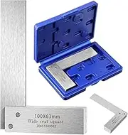 Engineer Square Machinist Square Set Mechanical Steel High Precision Square Woodworking Wide Base Square Tool Wide Sitting Angle Square L-type Measuring Tool for Engineer Student (4 x 2.5 Inch)