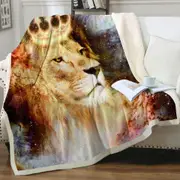 King Lion Throw Blanket