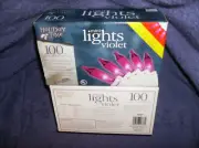 VIOLET 100 LED LIGHT STRING WHITE WIRE COMMERCIAL GRADE END-TO-END UL LISTED