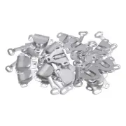 40pcs Sewing Hooks and Eyes Closure Set Copper Silver Tone