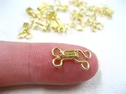 20 Sets Gold Hook & Eye Fasteners