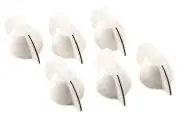 Genuine Fender Chicken Head Amp/Amplifier Control Knobs- Set of (6) - WHITE