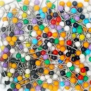 LEFVTM 1/8 Inch Bead Map Tacks Push Pins, Pack of 100, Assorted Colors