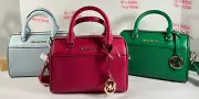 Michael Kors Jet Set Travel Pink Pebbled Leather XS Mini Duffle CROSSBODY Bag