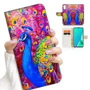 ( For Vivo Y11s ) Flip Case Cover AJ23654 Peacock Painting