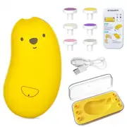 Electric Nail Polisher Rechargeable Baby Electric Nail Trimmer with Led Light 6 Grinding Heads 2-speed Adjustable for Newborn