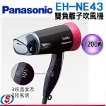 PANASONIC國際牌 雙負離子吹風機(黑) EH-NE43-K