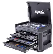 SP Tools SP50033DX - Tool Kit - Tech Series - 212 Piece Metric - Diamond Black - Plus 2 Extra EVA Foam Trays