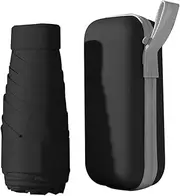 [Ghopy] Mini Umbrella, Folding Travel Anti-UV Compact Pocket Umbrella with Capsule Case Rainproof Windproof Fast Dry and Ultra Lightweight Folding Umbrella Rain and Sun for Women Men Travel Outdoor