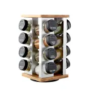 Kamenstein 16 Jar Warner Revolving Countertop Spice Rack Organizer with Lift ...