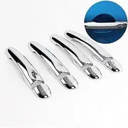 for Renault, Latitude, for Samsung, SM5, for Renault, Fluence SM3, for Samsung, L38 2009-2017 Chrome Door Handle Cover Trim Car Stickers Styling Car Door Handle Overlay(Black 4dr 1 Key No Bu