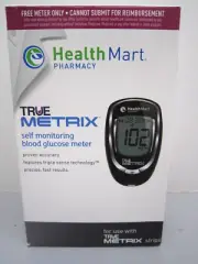 True Metrix Self Monitoring Blood Glucose Meter Brand New W Box Damage RE4HMT18
