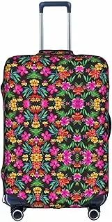 [FSCEV] Hawaiian Flower Trolley Suitcase Protective Cover Business Travel Luggage Protector Fashion 18-32 Inches, White, S