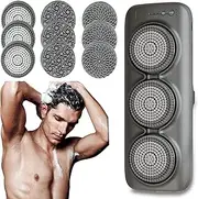 5200mah Electric Back Shower Brush, Hands-Free Shower Back Foot Scrubber with 9 Large Brush Heads, 3-Speed Adjustment, Height Adjustable, Punch-Free, Automatic Waterproof Body Brush for Massage