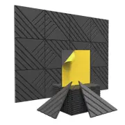 12 Pack Self-Adhesive Sound Proof Foam Panels for Walls, 12x12x0.4 Inches9164