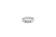 Pi Delta Chi Skinny band ring with Black Enamel -NEW!!!