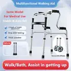 2 In1 Toilet Safety Handrail & Walking Frame Foldable Walker Rail Elderly Aid AU