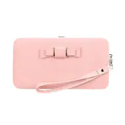 Women Candy Color Phone Wallets Case Hasp Long Purse Clutches