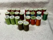 Coats & Clark Embroidery Thread 24 Spools Of 60 Yds Assorted Colors Polyester
