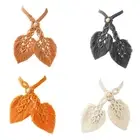 Nordic Styles Curtain Tieback with Double Leaf Tassels for Living Room Decors