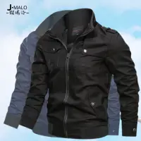 在飛比找momo購物網優惠-【J.Malo】美式潮流工裝多口袋外套(騎士外套 軍裝外套 