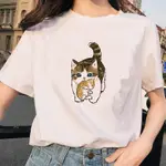 可愛卡通貓咪T恤可愛卡通貓咪T恤可愛卡通貓咪圓領短袖T恤女上衣圓領潮MOXUAN888