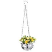 Disco Ball Hanging Planter Macrame Plant Hanger Outdoor Indoor Hanging Planters