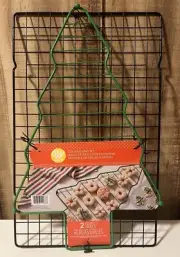 Wilton Christmas Tree and Rectangle Cookie Cooling Rack Set