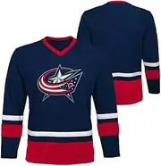Outerstuff Columbus Blue Jackets Boys Size 4-18 Team Logo Jersey Shirt