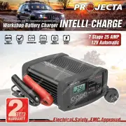 Projecta 12 Volt Automatic 25A 7 Stage Workshop Battery Charger Suit AGM Calcium