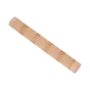 Wood Clay Roller 6 Inch Embossed Wave Texture Modeling for Clay Baking DIY