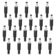 5.5x2.1mm DC Male Plug Power Supply Ends, 20 Pack DIY DC Barrel Connector