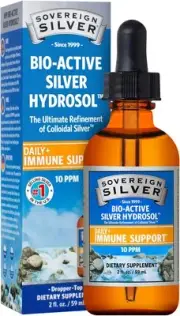 Sovereign Silver Bio-Active Silver Hydrosol- Colloidal Silver Liquid - 2oz - Dro